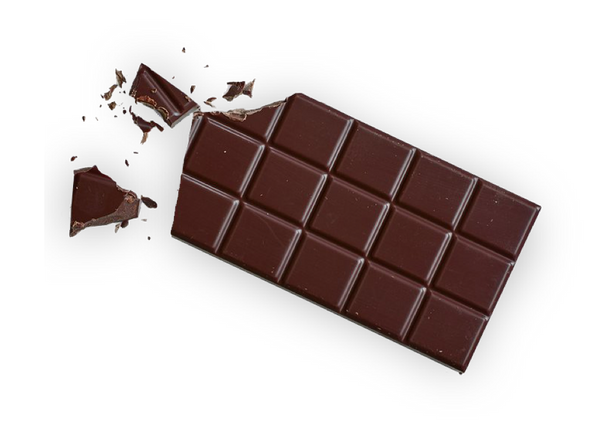 chocolate bar with a piece broken off