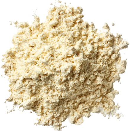 ground pile of almond protein