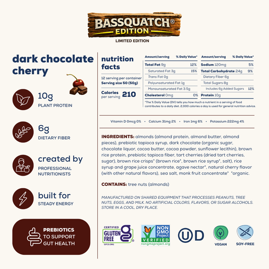 dark chocolate cherry bh edition energy bar